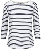 Women’s Crew Clothing Essential Breton Top - White/Navy