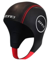 Zone3 Neoprene Swim Cap - Black / Red