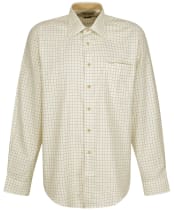 Men's Barbour Field Tattersall Shirt - Classic collar - GREEN/BROWN 2