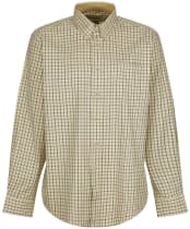 Men's Barbour Sporting Tattersall Shirt - Long Sleeve - NAVY/OLIVE 2
