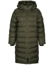 Women’s Tentree Cloud Shell Long Puffer Coat - Black Olive Green
