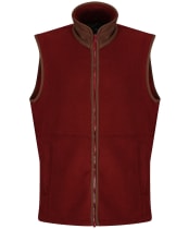 Men's Alan Paine Aylsham Fleece Waistcoat - Bloodstone