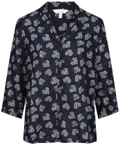 Women's Seasalt Brea Hill Shirt - Marble Leaf Dark Night