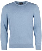 Men's Barbour Pima Cotton Crew Neck Sweater - Dark Chambray