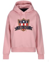 Women’s GANT Banner Shield Hoodie - Summer Rose