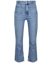 Women’s GANT Cropped Flare Jeans - Mid Blue Broken Indigo