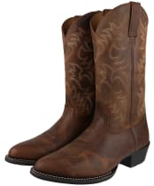 Men’s Ariat Heritage Western R Toe Boots - Distressed Brown