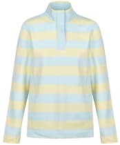 Women’s Crew Clothing Half Button Sweater - Blue / Yellow
