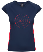 Women’s Jobe Rash Guard Short Sleeve V-Neck - Midnight Blue