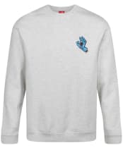 Santa Cruz Screaming Hand Chest Crew - Athletic Heather