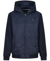 Men’s Crew Clothing Hybrid Hoody Sweater Jacket - Heritage Navy
