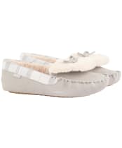 Darcie Mocca Slipper                          - GREY SUEDE/WHITE