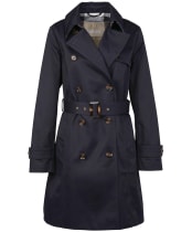 Women's Barbour Short Greta Showerproof Jacket - MIDNIGHT/ROSEWOO