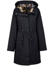 Women's Barbour Bowlees Waterproof Jacket - Dark Navy / Dress Tartan
