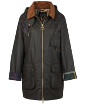 Women's Barbour Highclere Wax Jacket - Olive