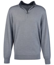 Men's Barbour Loyton Merino Half Zip Sweatshirt - Grey Marl