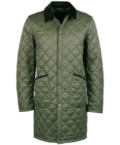 Men's Barbour Long Liddesdale Quilted Jacket - Olive