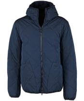 Men's Barbour Hooded Liddesdale Quilted Jacket - Navy