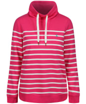Women’s Joules Kinsley Cosy Funnel Neck Sweatshirt - PURPLE/CRM STRP