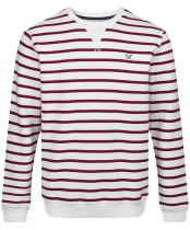 Men’s Crew Clothing Breton Crew Sweat - Ecru / Purple