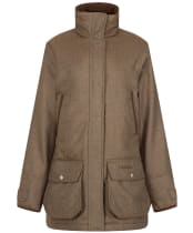 Women's Schoffel Ptarmigan Tweed Coat - Loden Green Herringbone Tweed