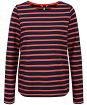 Women’s Joules Long Sleeved Aubree Graphic Top - NAVY/ORANGE STR
