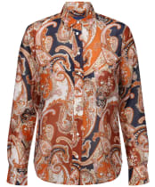 Women’s GANT Regular Paisley Shirt - GOLDEN ORANGE