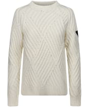 Women’s Musto Marina High Crew Neck Knit - Antique Sail White