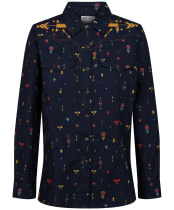 Women’s Ariat Real Dakota Snap Shirt - NAVY MULTI PRT