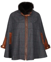 Women’s Holland Cooper Chiltern Cape - Mid Blue Check