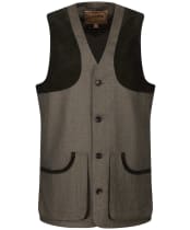 Men's Schoffel Ptarmigan Tweed Waistcoat II - Loden Green Herringbone Tweed