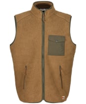 Men's Fjallraven Vardog Pile Fleece Vest - BUCKWHT BRN/LGN