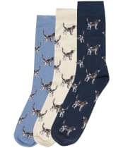 Men’s Barbour Pointer Dog Socks Gift Box - NAVY/CREAM/BLUE