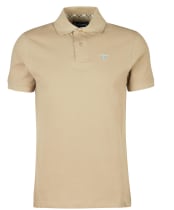 Men's Barbour Tartan Pique Polo Shirt - Washed Stone