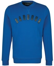 Men's Barbour Debson Crew Sweatshirt - Monaco Blue