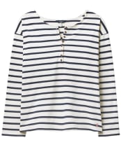 Women's Joules Olive Top - Cream / Navy Stripe