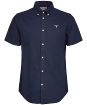 Men's Barbour Oxtown Short Sleeve Tailored Shirt - Navy