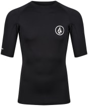 Men's Volcom Lido Solid Rashguard SS - Black