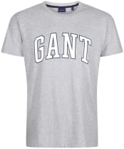 Men's GANT Archive Shield Embroidery T-Shirt - Grey Melange