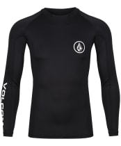 Men's Volcom Lido Solid Rashguard LS - Black