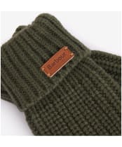 Women's Barbour Saltburn Knitted Gloves - Olive