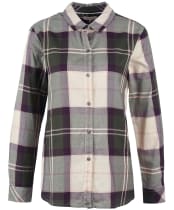 Women’s Barbour Moorland Shirt - Olive / Black Cherry