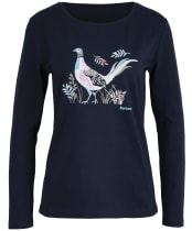 Women's Barbour Homeswood L/S T-shirt - Navy