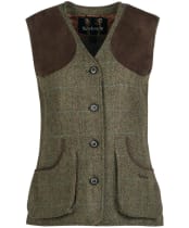 Women's Barbour Fairfield Wool Gilet - Gardenia / Brown