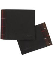 Men's Barbour Wallet & Card Holder Gift Set - Black / Classic Tartan