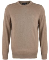 Men's Barbour Pima Cotton Crew Neck Sweater - Military Brown