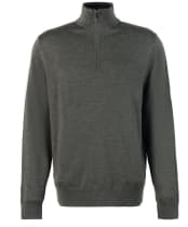 Men's Barbour Loyton Merino Half Zip Sweatshirt - Olive Marl