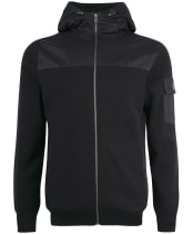 Men's Barbour International Atomic Knitted Hoodie - Black