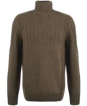 Men's Barbour Duffle Cable Rollneck - Willow Green