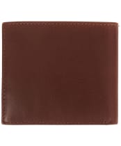 Men's Barbour Leather Billfold Wallet - Brown / Classic Tartan